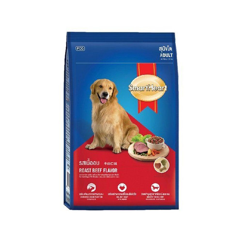 สมาร์ทฮาร์ทอาหารสุนัขโต รสเนื้อ 3กก. SMARTHEART ADULT DOG FOOD BEEF 3 KG.