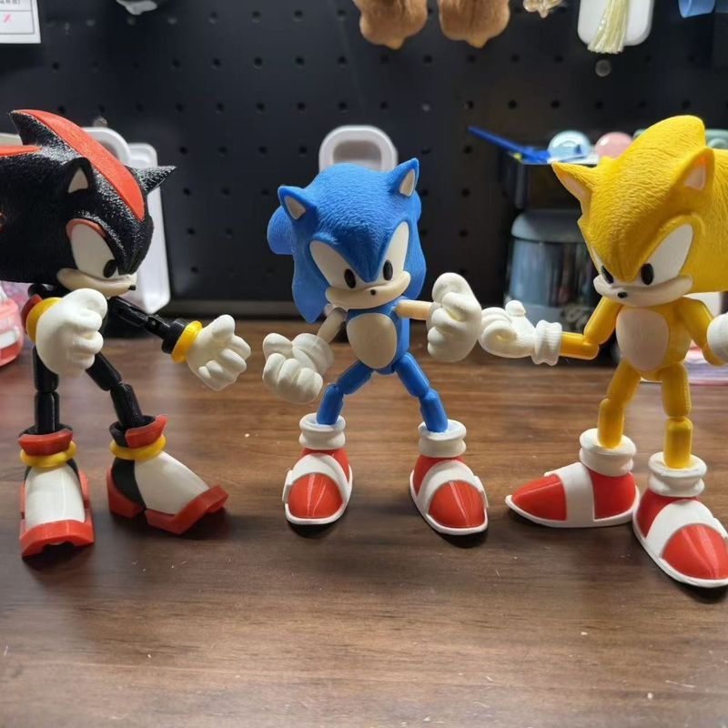 Hedgehog Sonic Chate Supersonic ตุ๊กตารุ่น Movable Joint Modeling ของเล่นรูป Influencer Stall B