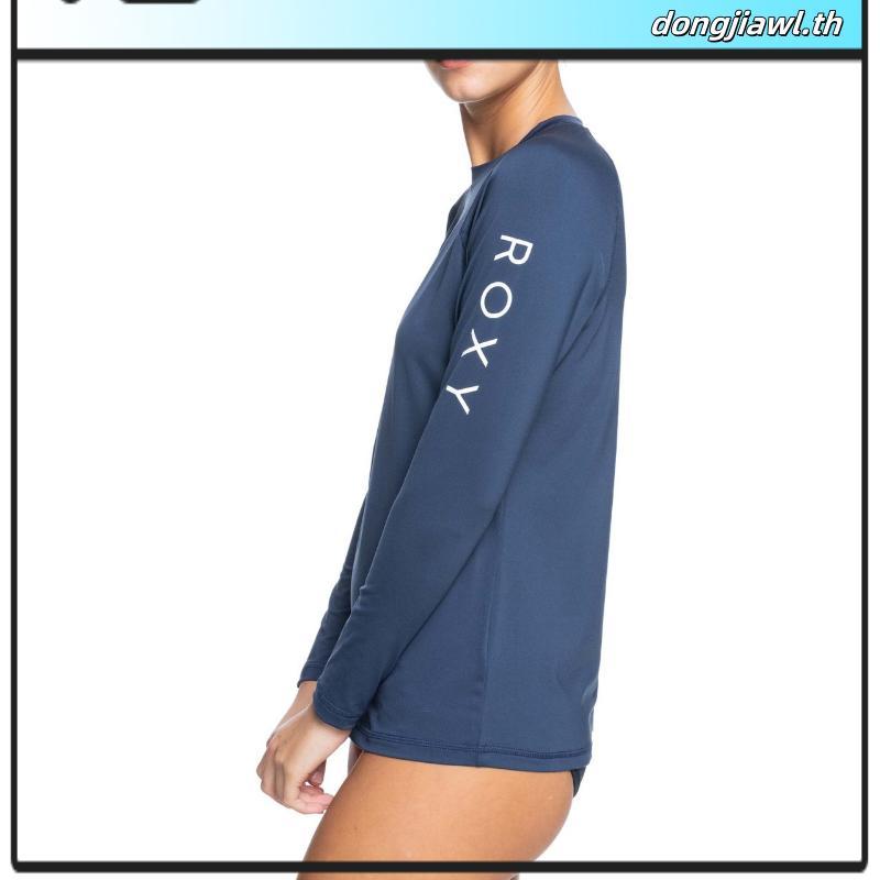 ใหม่ในเสื้อ Roxy Rashguard สําหรับผู้หญิงท่องเสื้อแขนยาว