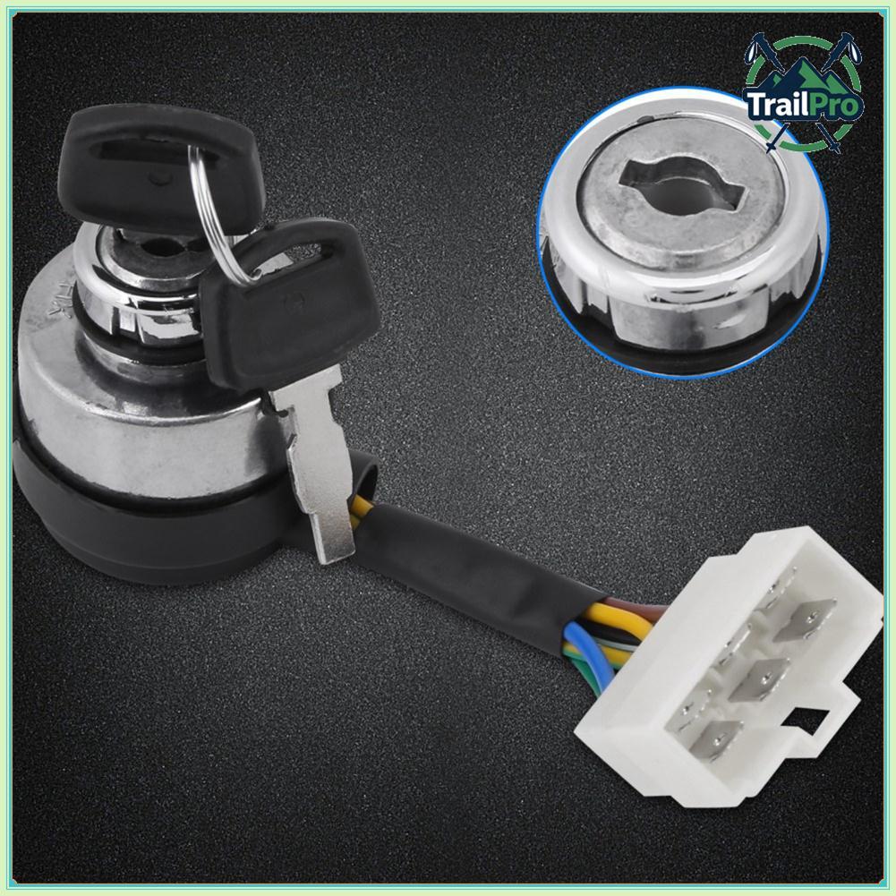 TrailPro สวิทช์กุญแจ 6 สายจุดระเบิดเริ่มต้นสำหรับ 2.5-6.5KW 188F เครื่องกำเนิดไฟฟ้าแก๊สรถเรือรถแทรกเ