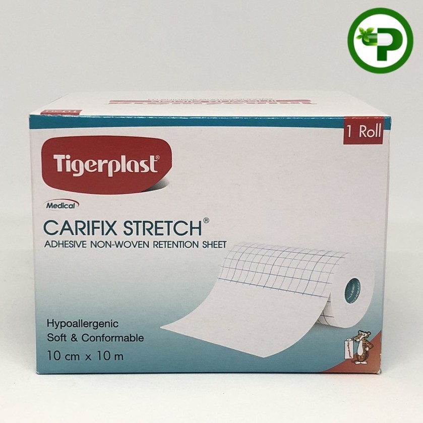 CARIFIX STRETCH 10cm X 10m Tigerplast แคริฟิกซ์ สเตรช  [กล่องใหญ่] ขนาด10ซมX10ม