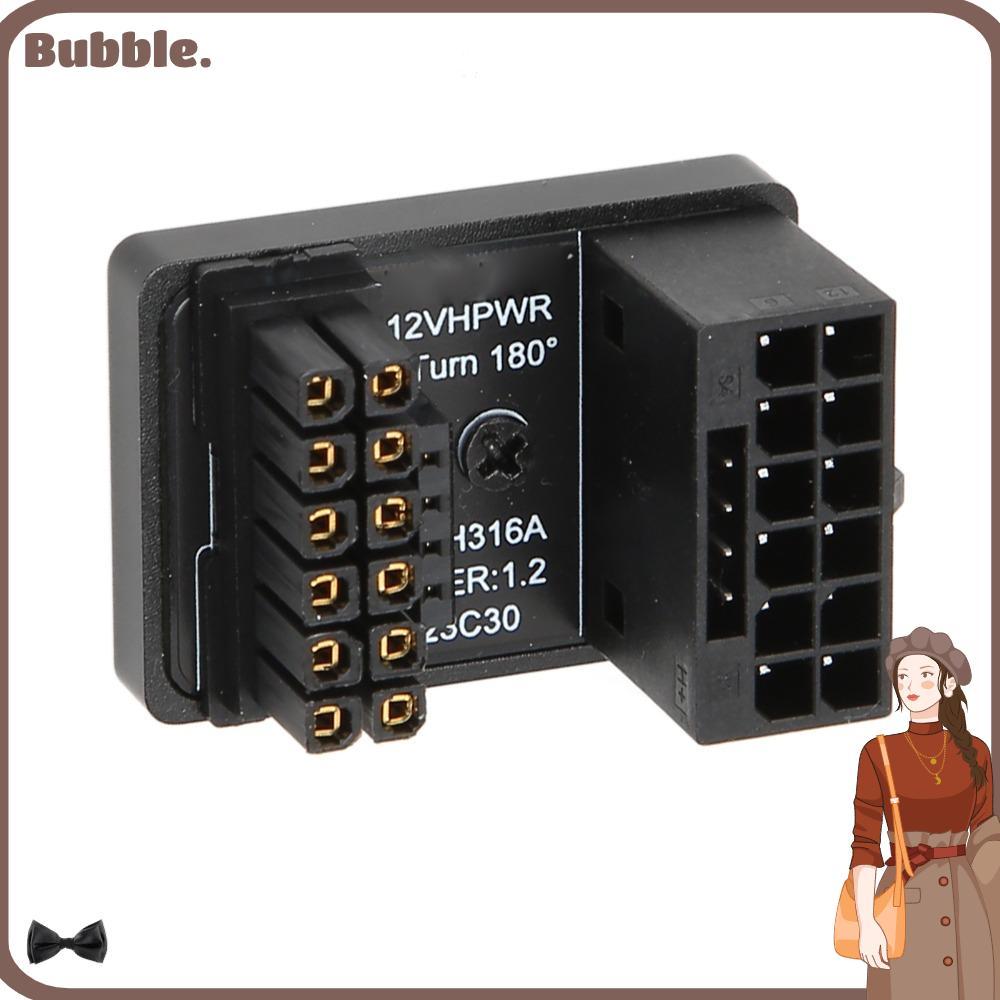 BUBBLE GPU Power Adapter, 12 + 4 Pin 180 องศามุม GPU PCIe Connector, ทนทาน PH316 TypeA Plug and Play