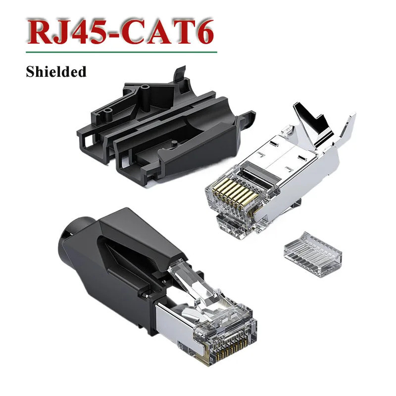 เกรดอุตสาหกรรม RJ45 Cat6 Gigabit Profinet Servo PN Connector 8P8C โล่คริสตัลหัว EtherCat การสื่อสารป