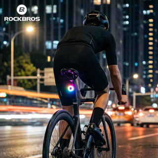 【TH Delivery】ROCKBROS จักรยานไฟท้าย IPX6 กันน้ําไฟเตือนที่มีสีสันสมาร์ทเบรค Sensing Night Cyclling MTB จักรยานเสือหมอบอุปกรณ์เสริม