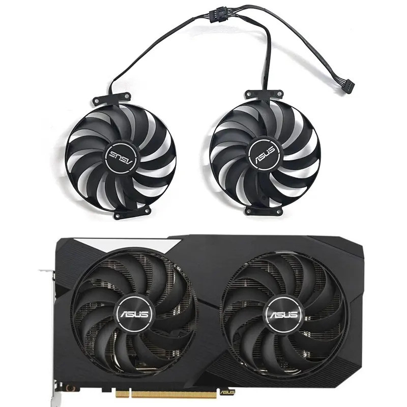 95 มม.5PIN CF1010U12S Dual RX 6700XT 6600XT GPU cooler สําหรับ ASUS Radeon Dual RX 6600 6600XT 6700X