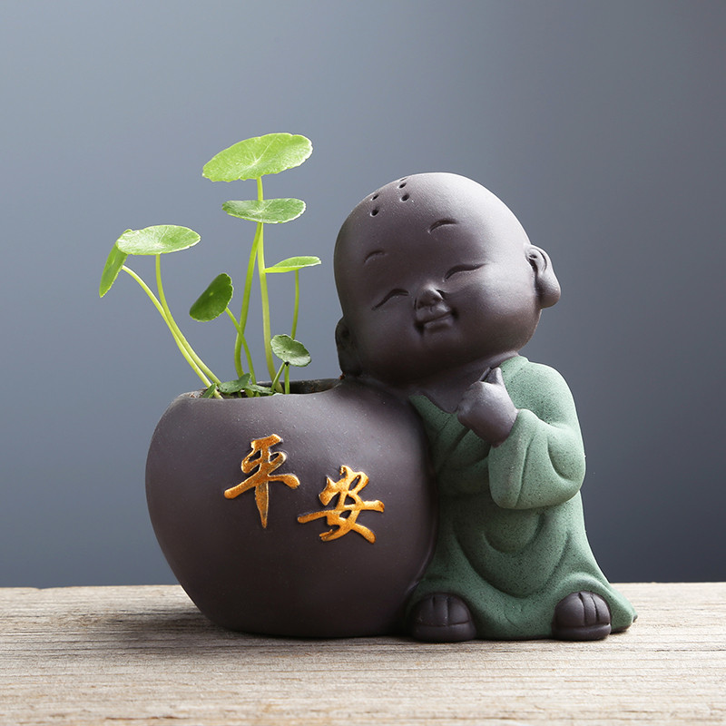 Yuxuan Creative ชาสัตว์เลี้ยงเครื่องประดับ Zen ดอกไม้เครื่องประดับทําด้วยมือ Lucky Fortune เครื่องปร