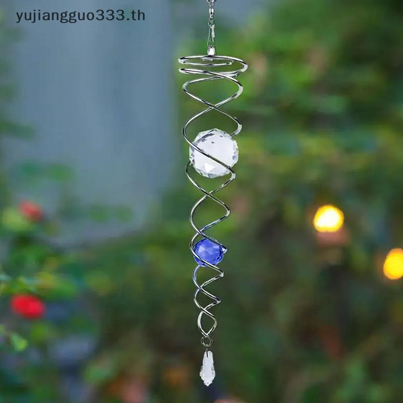 # yujiang # Sun Catcher Wind Spinner ตกแต่งเกลียวเกลียว Wind Spinner Gazing Ball เกลียวหาง Wind Spin