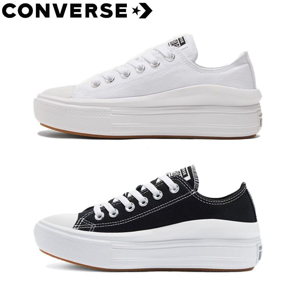 Chuck Taylor All-Star Sport Low-Top รองเท้าผ้าใบพื้นหนาพร้อมกล่องรองเท้า U4Q8