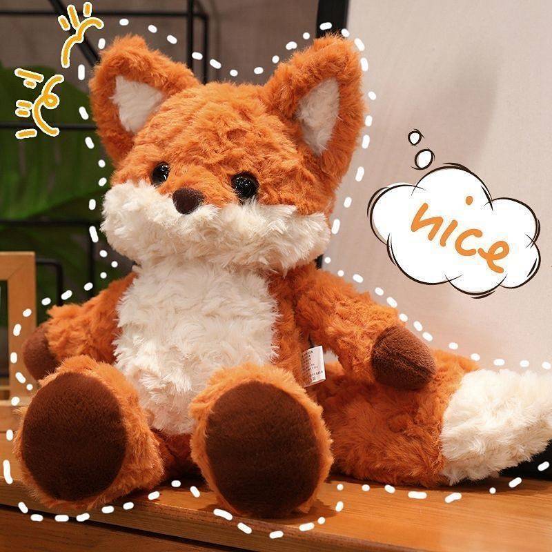 Animal Fox Plush Doll Cute Orange Fox Doll Sofa Cushion I9HE