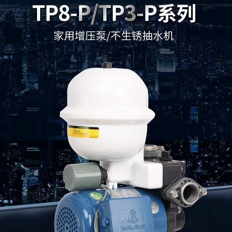 Walrus TP825P Stainless Steel Automatic Self-priming Booster Pump for Home Water Supply