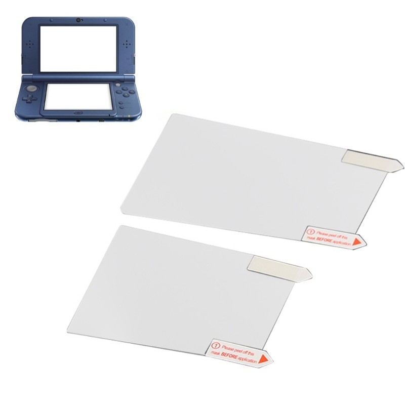 XI 2 in1 หน้าจอ LCD ฟิล์มป้องกันด้านล่างพื้นผิวใส Guard Protector ผิวสําหรับใหม่ 3DS XL LL 3DSXL 3DS