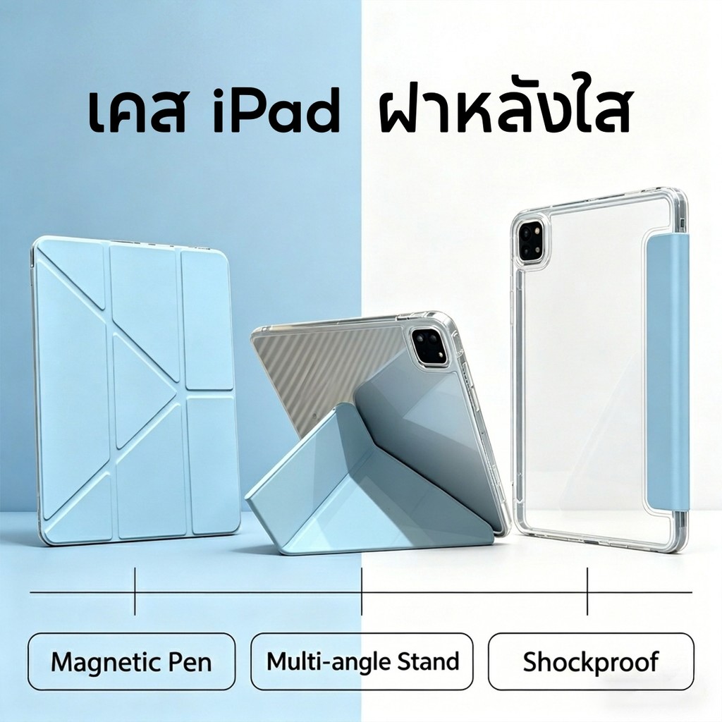 เคสสำหรับไอแพด A16 Gen11-10 Air8-7-6 ไอแพด Air 4-5 ไอแพด Pro11 M5-M4 mini6-7 แกนY กันงอ เคสไอเเพด