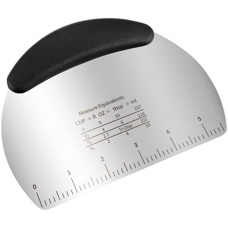 Professional Stainless Steel Dough Cutter and Scraper Combo - 2-in-1 Baking Tool for Bread, Pizza & 