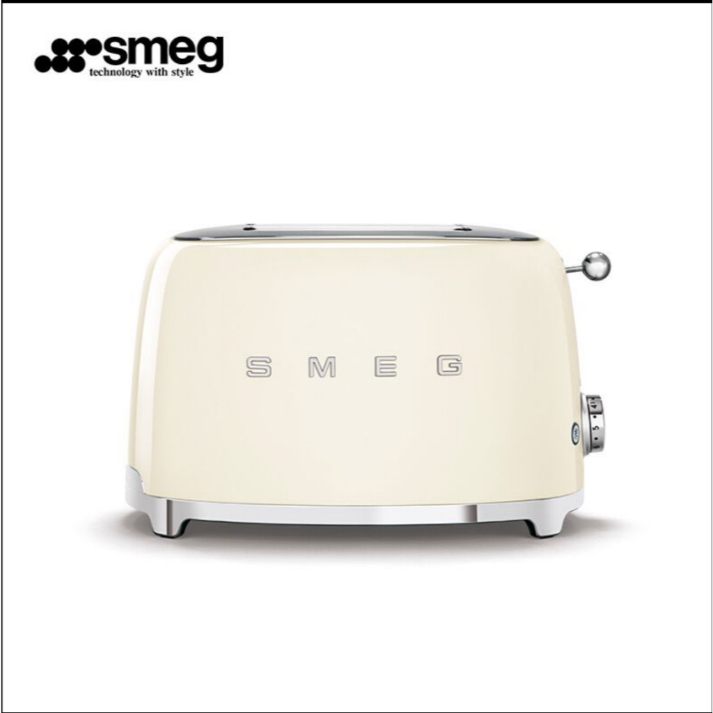🔥พร้อมส่ง🔥Smeg แท้ 100%  จัดส่งภายใน 12 ชั่วโมง/Smegเครื่องปิ้งขนมปัง 2 ชิ้น สไตล์เรโทร ครีม เครื่องปิ้งขนมปัง