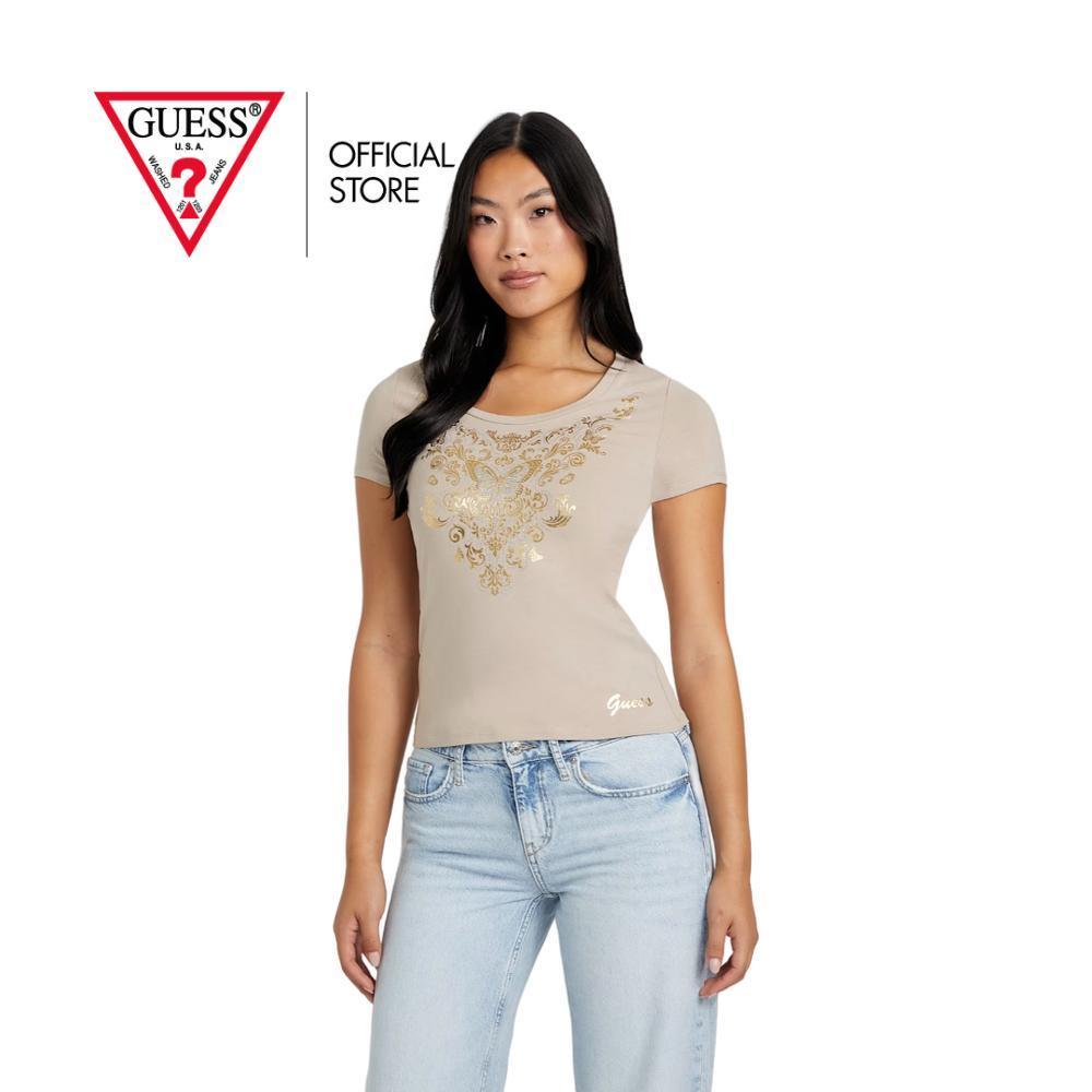GUESS WOMEN เสื้อยืด รุ่น QBRI71K9TJ1  สีเบจ