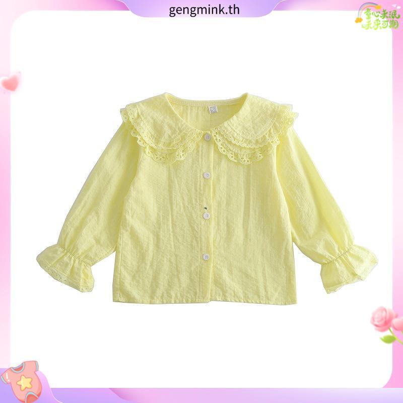 Girls Summer Set2024New Baby Girl's Western Style Online Celebrity College Style Short-Sleeved Shirt