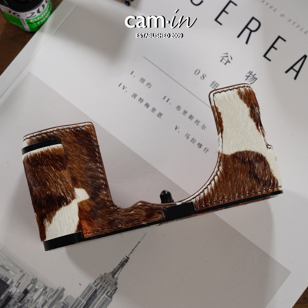 Cam · in Fuji xe5 Protective Case xt50 Leather Case Xt5 Cow Pattern Half Cover xm5/x100vi Handle Bas