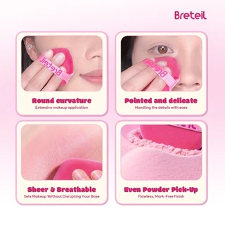 Breteil พัฟแป้งรูปทรงหยดน้ำจาก -ผลิตจากผ้าฝ้ายเนื้อนุ่มสบาย เหมาะสำหรับแป้งฝุ่นและแป้งแข็ง BR-P51