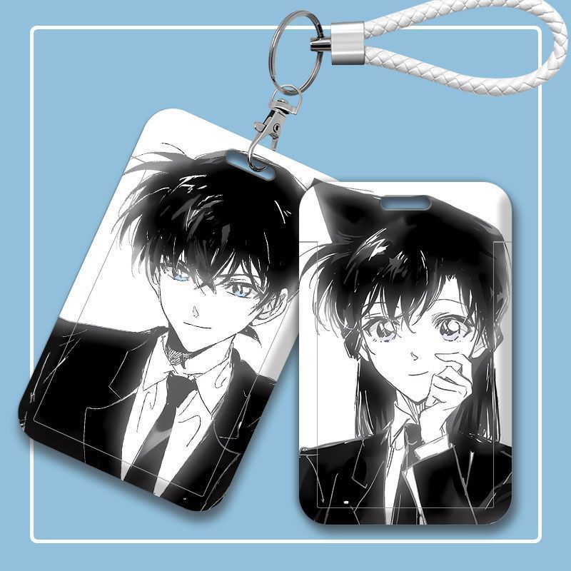 [คลังสินค้าพร้อม] Shinichi Kudo Shinichi Maurilan ที่ใส่การ์ดคู่นักเรียนผู้ถือบัตรอาหารรถบัสรถไฟใต้ด