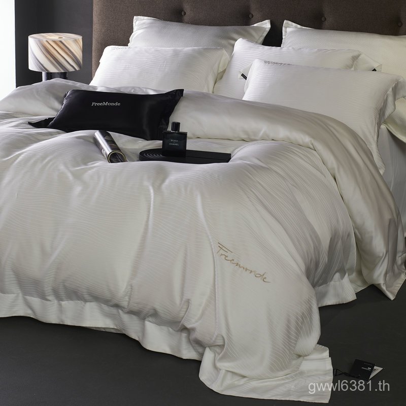 High-End Lylan หรูหราฤดูร้อนประณีต Cool ผ้านวมการแข่งขันชุดสี่ชิ้น Erfei ผ้าไหมผ้าปูที่นอน Jacquard 