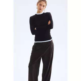 H&M(เอชแอนด์เอ็ม) กางเกงขายาวทรงกว้าง Women Wide trousers 1319361_1