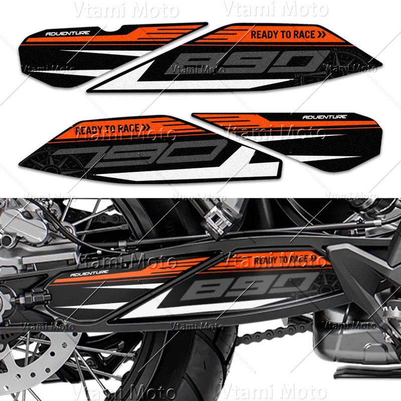 รถจักรยานยนต์ Swingarm สติกเกอร์เพลาหมุนป้องกัน Decals สําหรับ Duke 790 890S 890R 890GP 790 ผจญภัย 8
