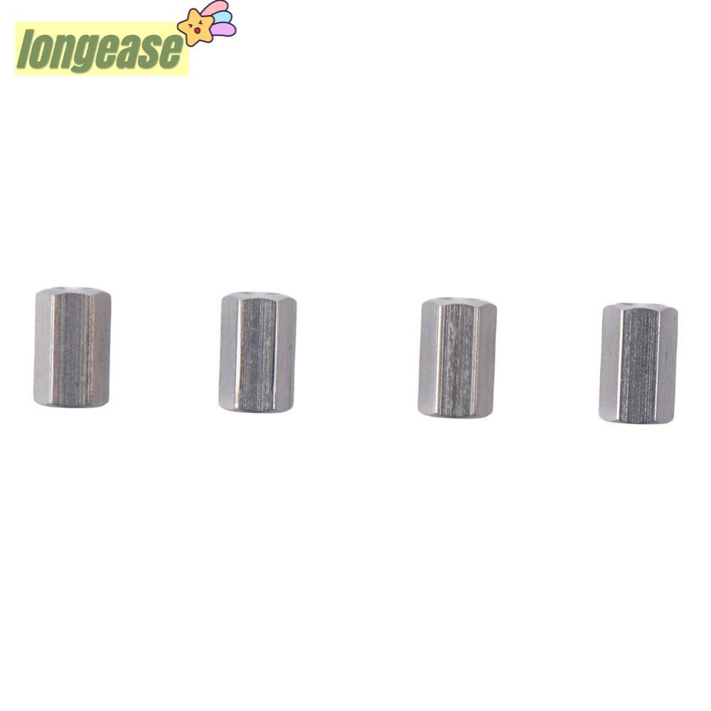 LONGETH 10 ชิ้น Hex Nuts, 304 สแตนเลส M3 M4 M5 M6 Hex Coupling Nuts, ติดตั้งง่าย Silver Tone Hex Rod