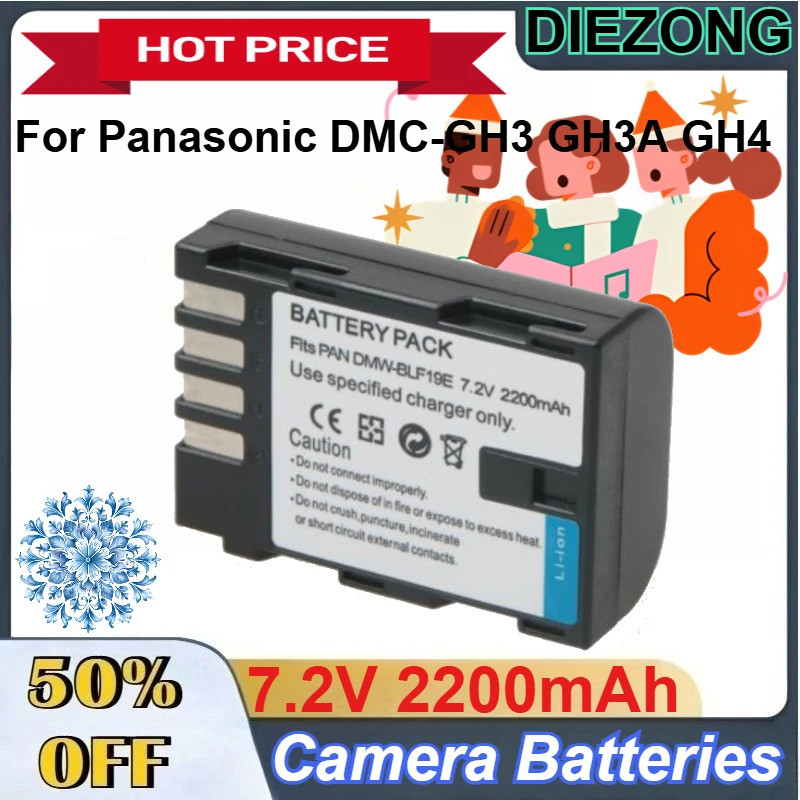 2 ชิ้น DMW-BLF19 7.2V 2200mAh Li-Ion แบตเตอรี่ดิจิตอลสําหรับ Panasonic DMC-GH3 GH3A GH4 แบตเตอรี่กล้