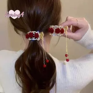 <Spring4>แฟชั่นRhinestone sel PearlผมClawsดอกไม้กิ๊บผู้หญิงCrrettesผู้ถือผมหางม้าHairpinsเครื่องประดับผมของขวัญNice