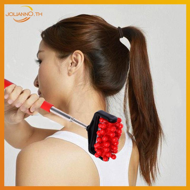 Joliann0 BACK MASSAGER ROLLER ขยายแบบพกพากลับแขนขาบรรเทาอาการปวด th