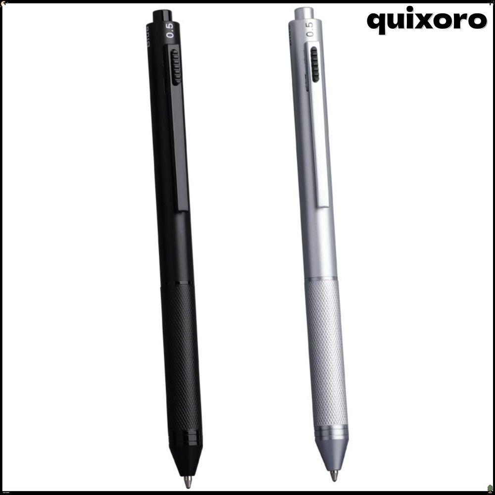 QUIXORO Gravity Sensing ปากกา,กดประเภท 4 in 1 Multi-Function ปากกา,แฟชั่นโลหะ 3 สีหมึก Neutral ปากกาของขวัญนักเรียน