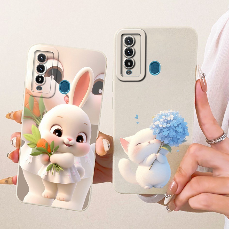 เคสกันกระแทกสําหรับ Itel P37 P651L / Vision 2S / P37 Pro / Vision 2 Plus P681L ปลอกใหม่น่ารักกระต่าย