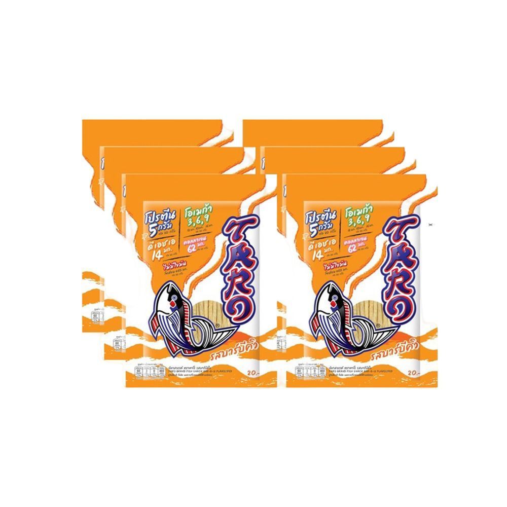[สินค้าส่งด่วน] ทาโร่ปลาเส้นรสบาร์บีคิว 25 กรัมX6 TARO FISH SNACK BAR-B-Q FLAVOURED 25 GX6 ราคาถูก Shopee Lazada