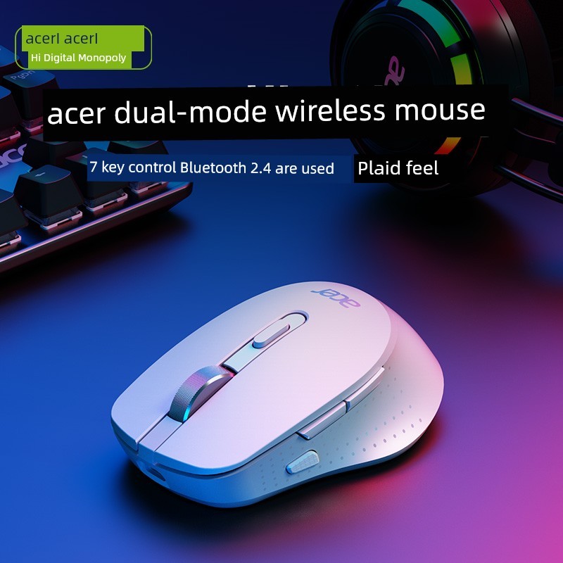 เมาส์ไร้สาย เมาส์บลูทูธ Acer acer M155H เมาส์ไร้สายปิดเสียงบลูทูธ Dual Mode Office Home คอมพิวเตอร์ต