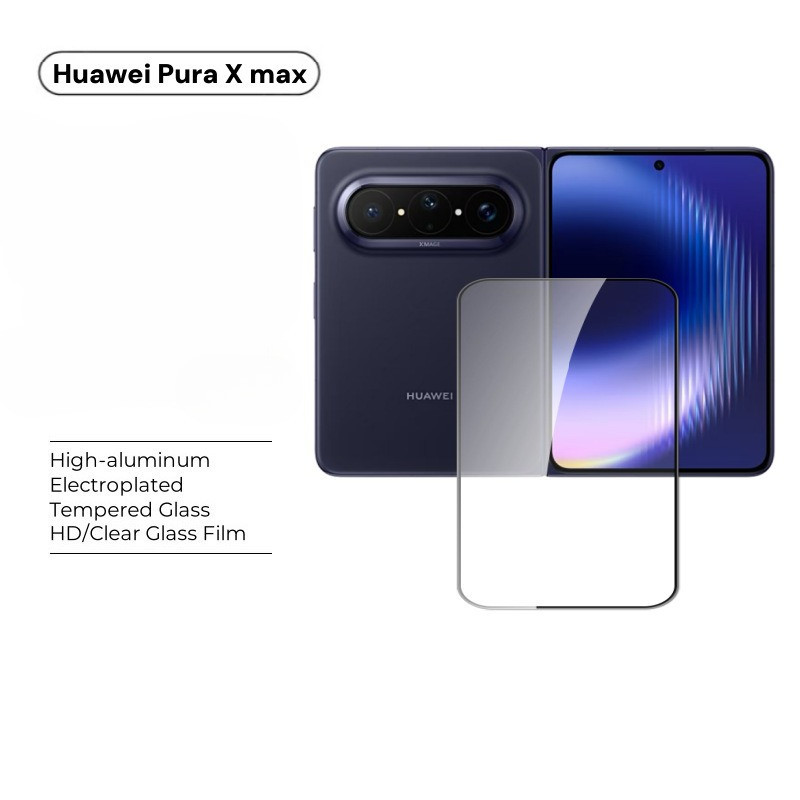 9H กระจกนิรภัยใสสําหรับ Huawei Pura X max 2026 ป้องกันหน้าจอสําหรับ Huawei Pura X ฟิล์มป้องกันป้องกันการระเบิด