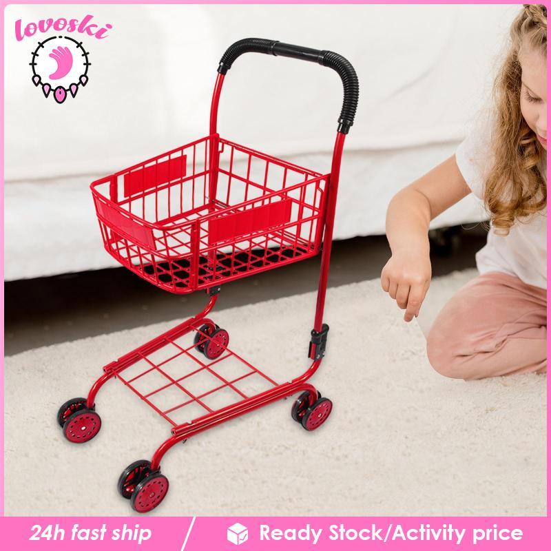 [Lovoski] Mini Shopping Cart Play House Toy Cute Childrens Shopping Cart And Girls