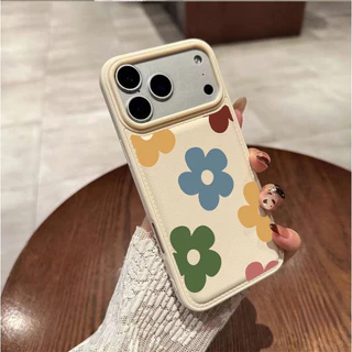ดอกไม้สีเต็มหน้าจอ รุ่นใหม่ สําหรับ iPhone 17 16 15 14 13PRO 12 12pro 11 14/15plus 17ProMax 17Pro เคสโทรศัพท์กันกระแทก