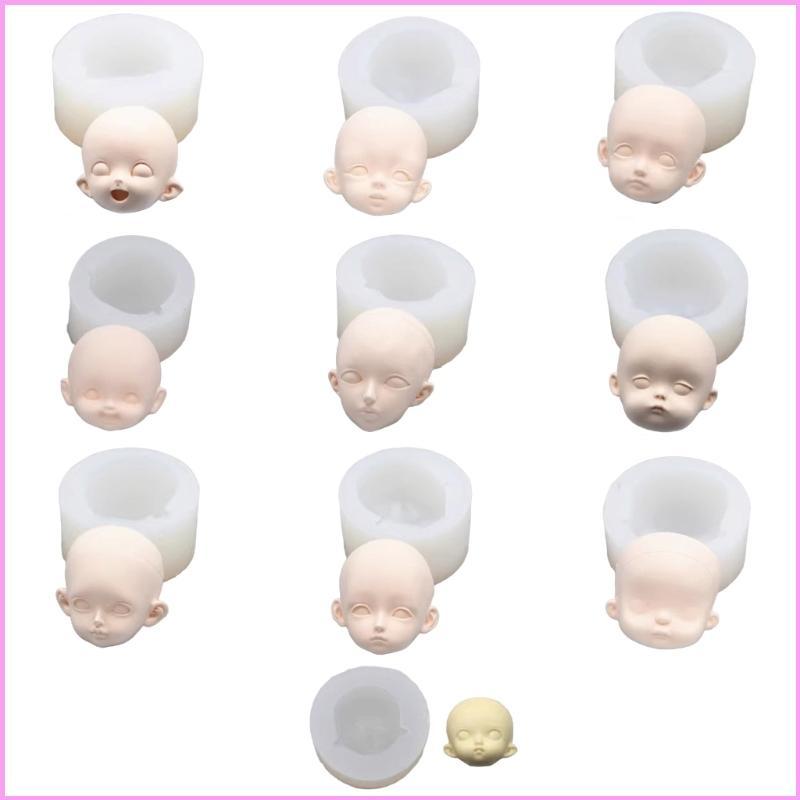 INF มนุษย์ Face 3D ตุ๊กตาแม่พิมพ์ดินเซรามิคพลาสเตอร์ซิลิโคนแม่พิมพ์หัตถกรรมสบู่ DIY เรซิ่นเครื่องมือหล่อเค้ก