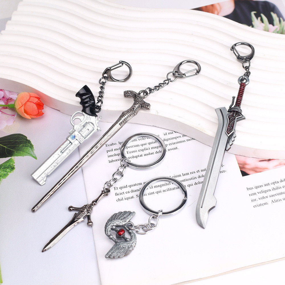 Spot Goods#Devil May Cry 5 Devil May Cry5Scarlet Queen, Azure Rose, Dante's Blade of Rebellion Keych