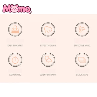 ร่มอัตโนมัติน่ารัก Kuromi, My Melody และ Cinnamon กันแดดสำหรับทุกสภาพอากาศ