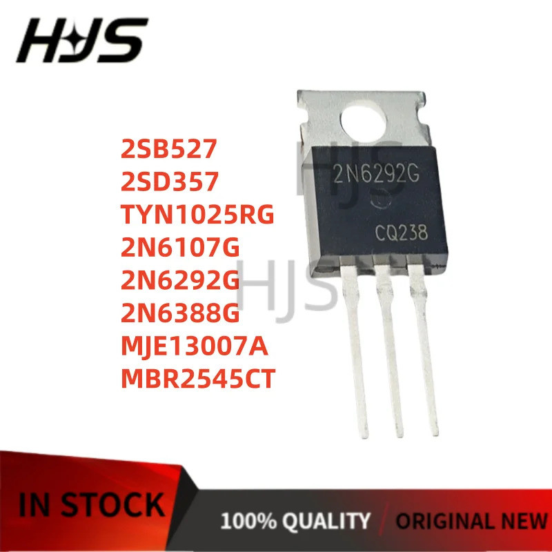 10 ชิ้น/ 2SD357 YN1025RG 2N6388G 2N6292G MBR2545CT 2N6107G MJE13007A 2SB527 TO-220 ชิปใหม่ ic mos T1