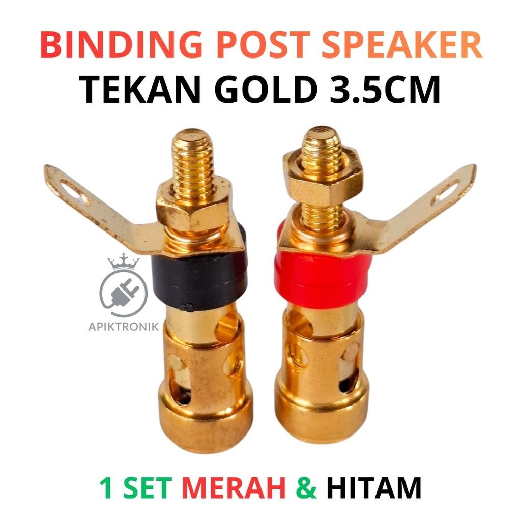 Terminal Speaker Binding Post Press Gold 3.5 ซม. แผงเครื่องขยายเสียง