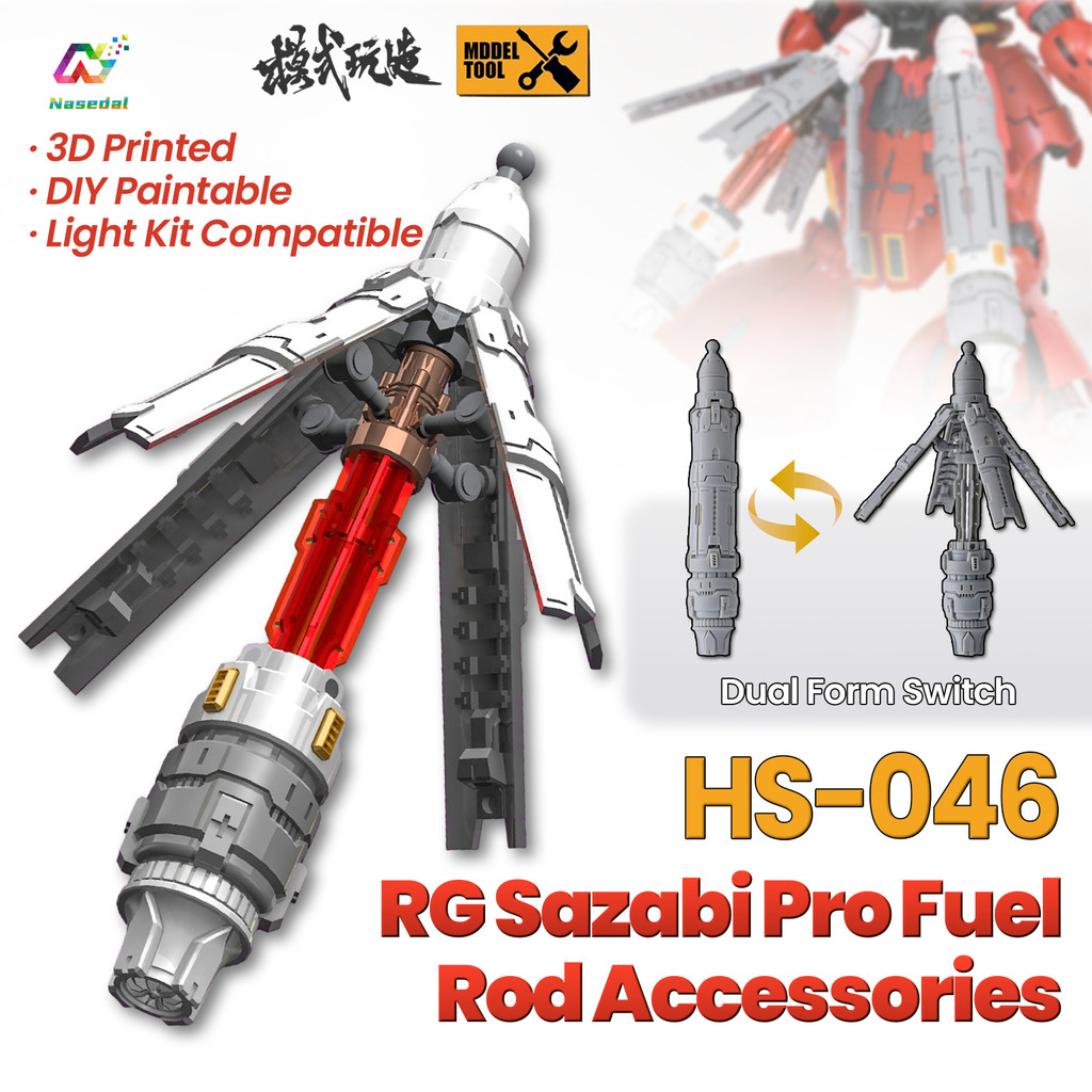 MSWZ HS046 การใช้ Rod อะไหล่อัพเกรดสําหรับ Sazabi รายละเอียดสูง 3d พิมพ์ Dual รูปแบบโครงสร้าง Diy ภาพวาดและ Light ติดตั้งออกแบบสําหรับ Mecha รุ่นการปรับเปลี่ยนเครื่องมือ