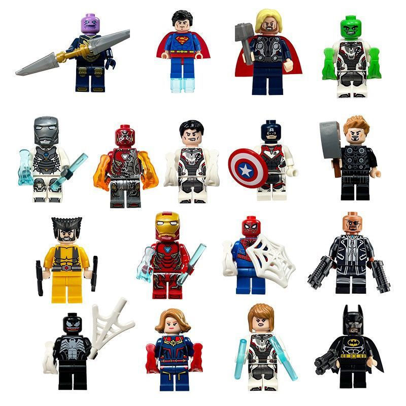 JUA Compatible with LEGO minifigures Avengers Alliance4Blind Bag Iron Man Spider-Man Hawkeye Childre