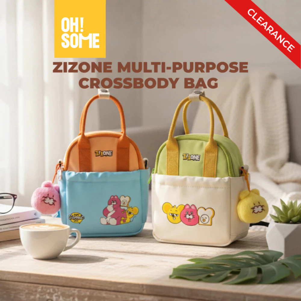 OHSOME x Zizone กระเป๋าเป้ ลายแมวพิงโก Multi-Purpose Backpack