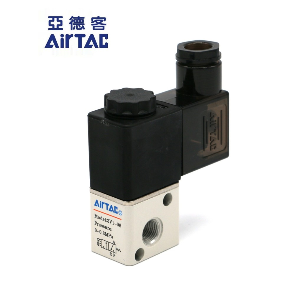AIRTAC Original Yadeke Solenoid วาล์ว 2-Bit 3-Pass 3V106A 3V106B/3V1-06 DC24V