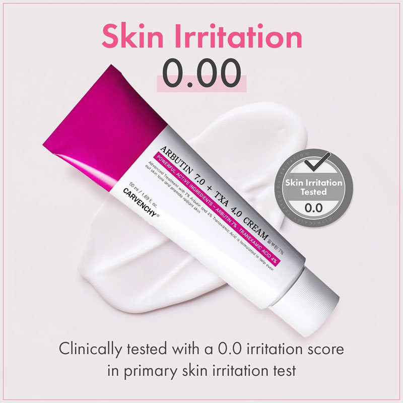 Carvenchy Arbutin 7% Tranexamic Acid 4% Cream 50ml Brightening Arbutin 7.0 + TXA 4.0 Face Cream