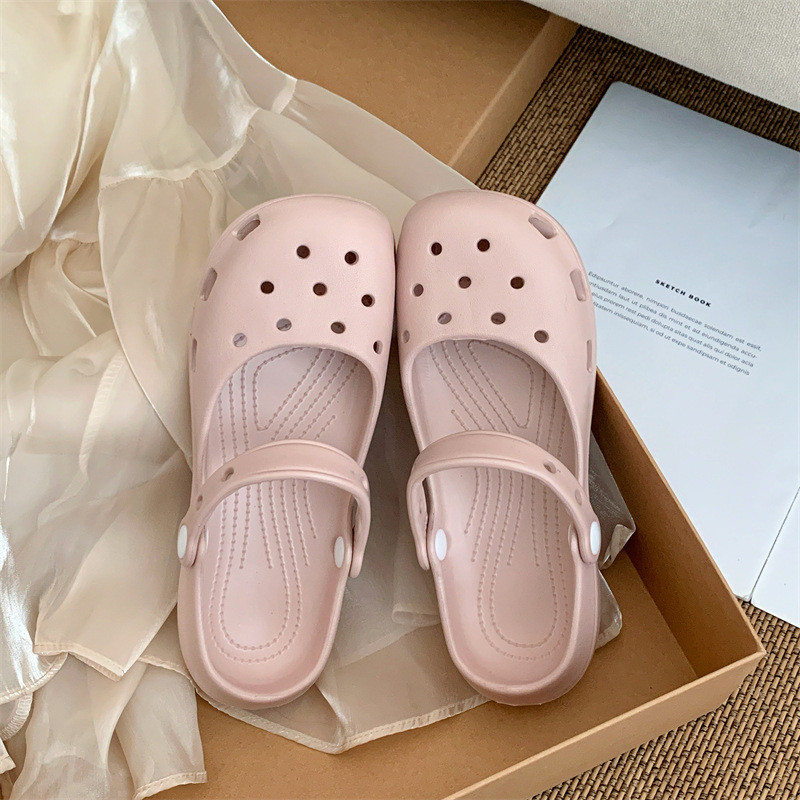 ฝรั่งเศสแมรี่เจนรองเท้าบัลเล่ต์สุภาพสตรีEVA Soft-SoledหนาSoled Toe-Toeรองเท้าแตะBreathable Anti-Slipพยาบาลบ้านSeasideรองเท้าสบายๆ