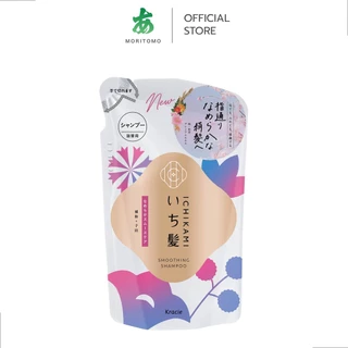 MORITOMO Official - ICHIKAMI Smoothing Shampoo 320 ml / แชมพูถุงเติม ทำความสะอาดเส้นผม หนังศีรษะ ผมนุ่มลื่น กลิ่นซากุระ