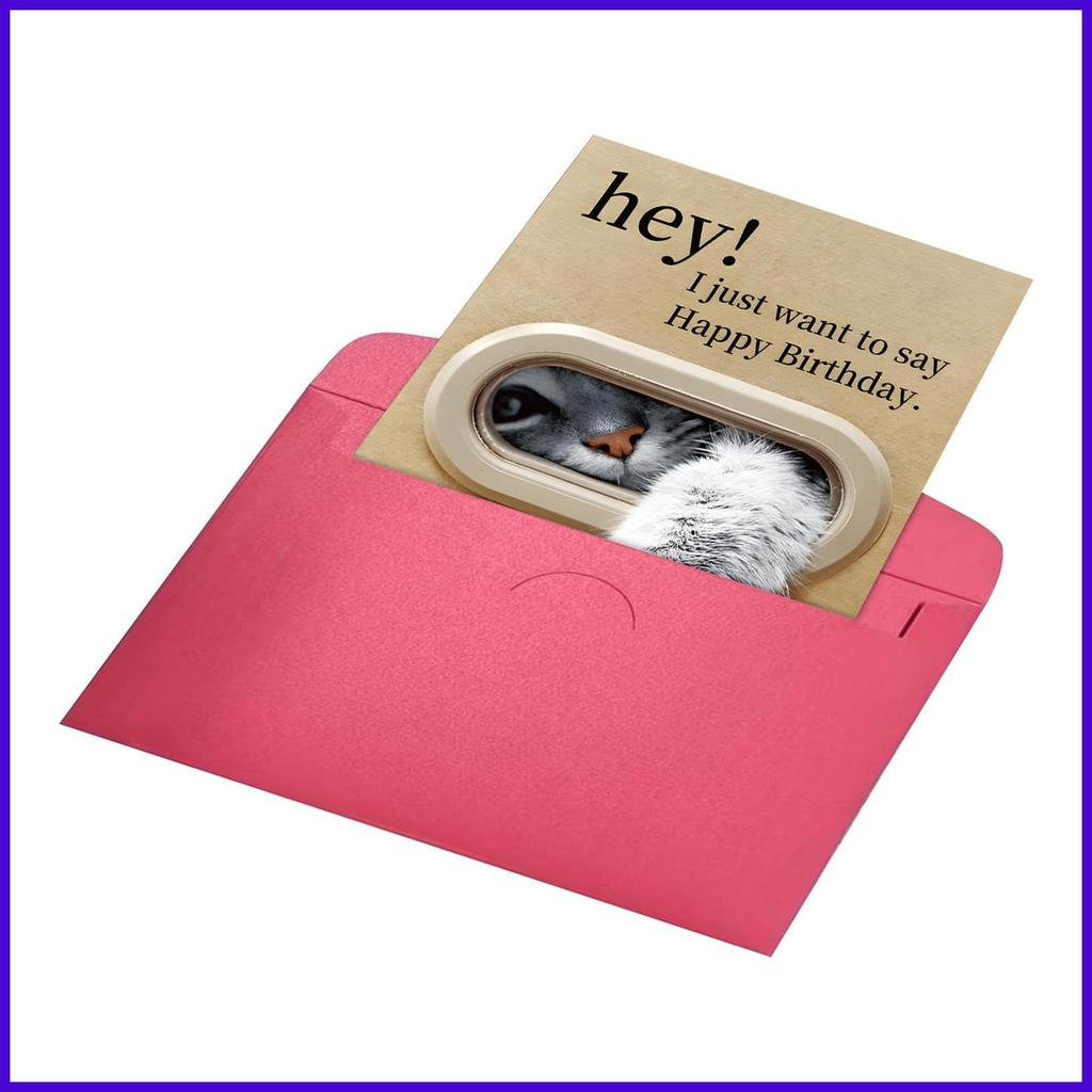 Happy Birthday Cat Card Cat Paw Humorous Greete Keepsake Funny Happy Birthday Card with Envelope for